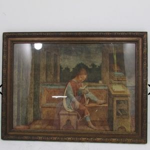 ANTIQUE ART The Young Cicero Reading Painting Reproduction by Vincenzo Foppa